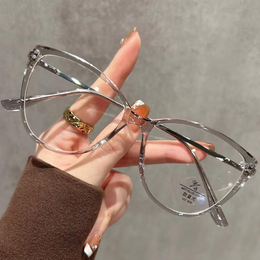 Anti Blue Light Retro Cat Eye Reading Glasses Luxury Optical Computer Eyewear Trendy Leoaprd Design Prescription Eyeglasses