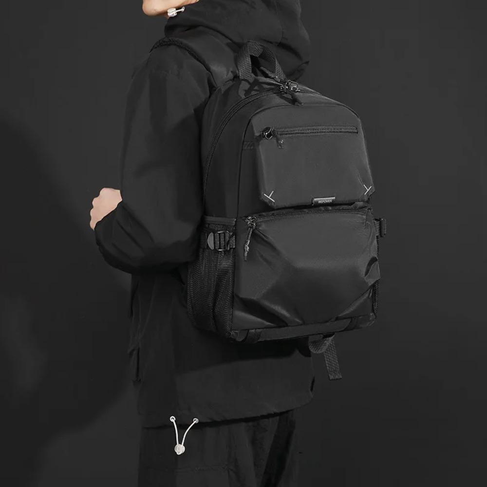 Durable Travel Nylon Backpack for Men Large Capacity Rucksack with Reinforced Stitching for Outdoor and Daily Use