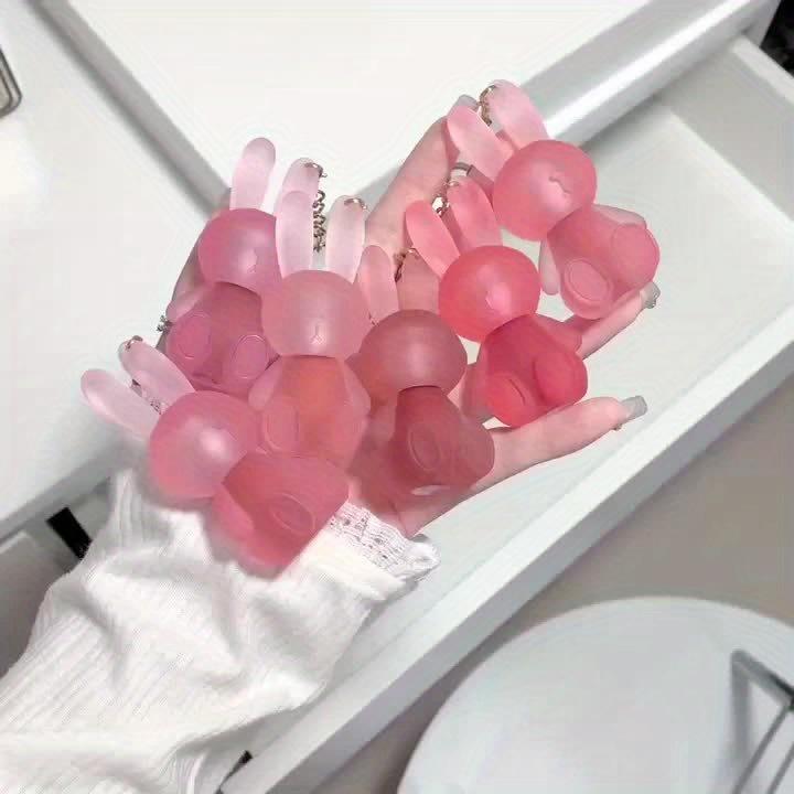 Precioso barro labial en forma de conejo aterciopelado, duradero, hidratante, antiadherente, con acabado mate, arcilla para labios perfecta para el maquillaje diario