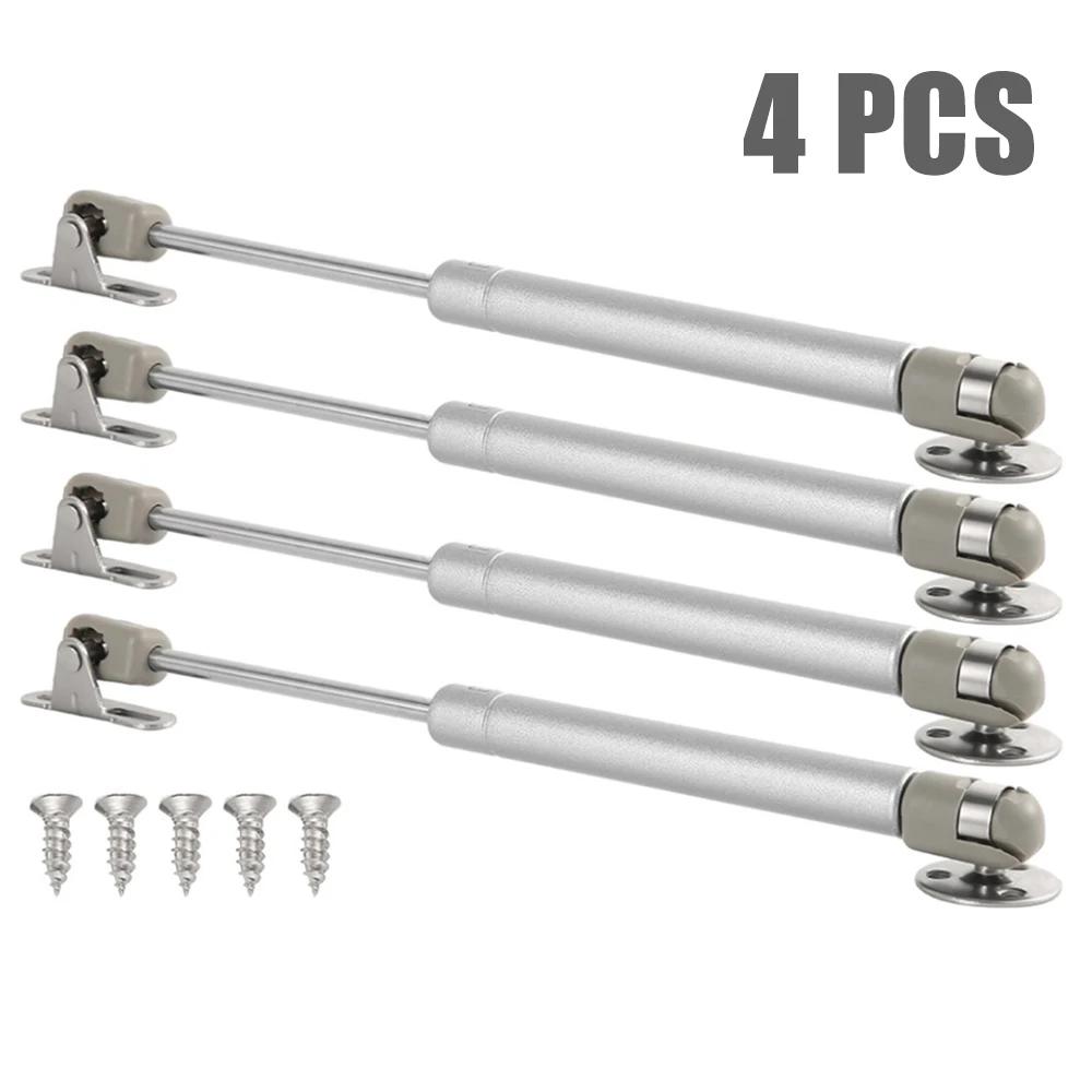

4pc Gas Strut Cabinet Door Lift Support Pneumatic Rod Hydraulic Spring Hinge Air Strut Kitchen Cupboard Hinge Furniture Hardware серебряный