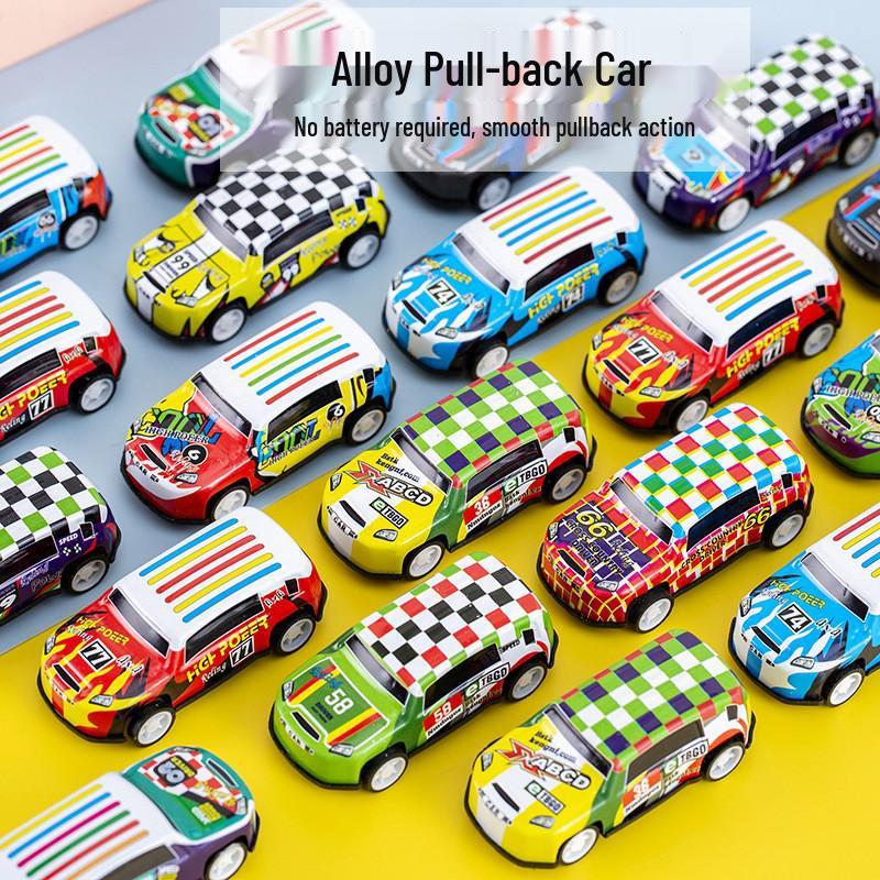 Alloy Tinplate Pull-Back Inertia Cars - Kids' Toys and Gifts