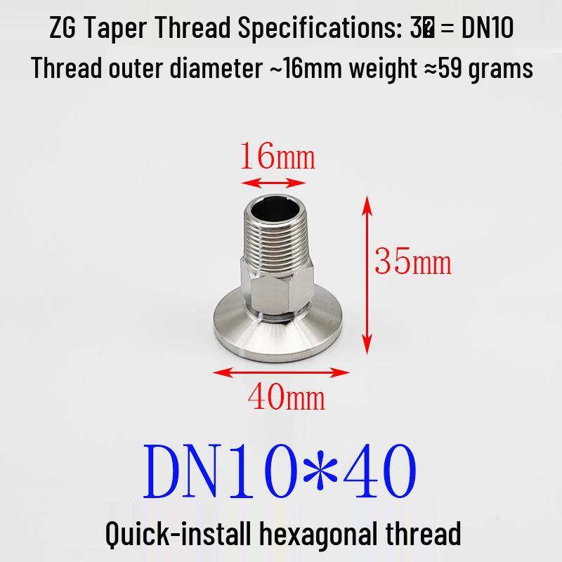 Hongshun Heavy-Duty Hex Quick Connect Stainless Steel Threaded Nipple with Chuck and Wrench Flats