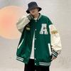 2024 Men's Trendy Patchwork Baseball Jacket: Spring & Autumn Youth Casual