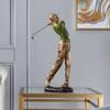 Golfer Figurine Sculpted Golf Modern for Office, TV Cabinet, Golfers