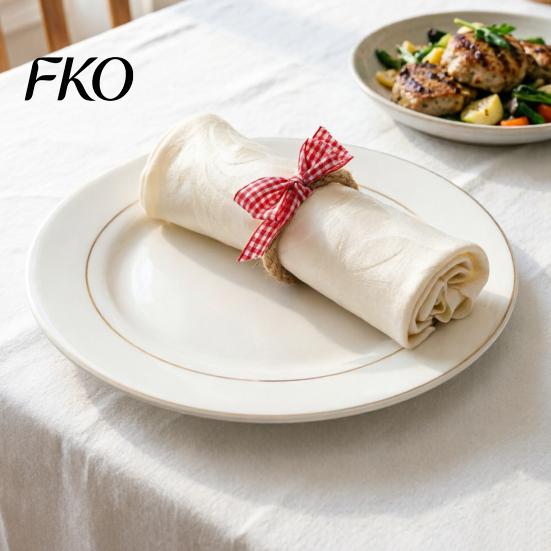 Hemp Rope Napkin Ring 6Pcs Rings, Jute with Plaid Bow,Handmade Tableware Holder for Cloth Rings Dinner Napkins, Wedding Banquet Christmas Thanksgiving