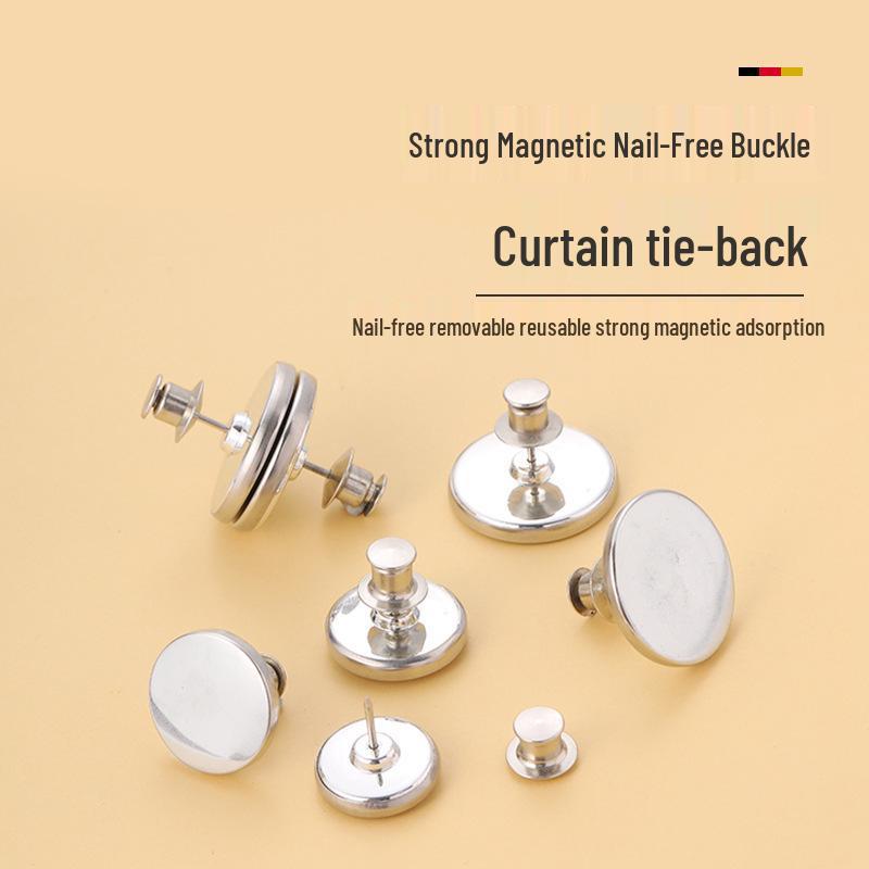 

Blackout Magnetic Curtains - Tool-Free, Self-Adhering, Light-Leak Proof, with Metal Button 17mm