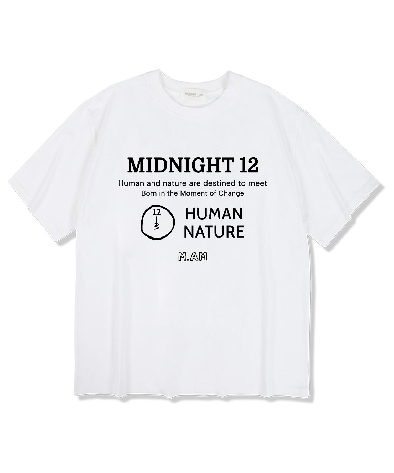 Midnight 12 Am Mid Nature Short Sleeve T-Shirt White L