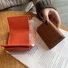 RFID Anti-Theft Mini Ladies Tri-Fold Leather Wallet with Coin Purse & Card Holder