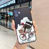 Kryt na telefon s motivem cyklistické dívky pro iPhone 14 11 12 13 Pro Max X XR XSMax 6 6S 7 8 Plus SE 2022 Měkký čtvercový barevný kryt na telefon