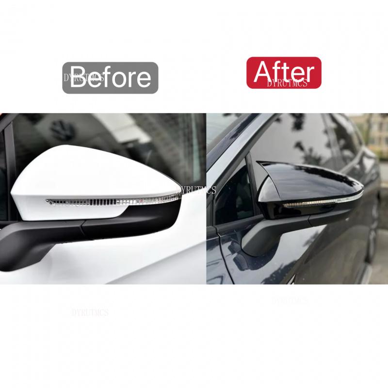 Fit For Volkswagen VW ID.4 ID4 ID.6 ID6 2021 2023 Car Rearview Side Mirror Cover Wing Cap  Rear View Case Trim Carbon Fiber