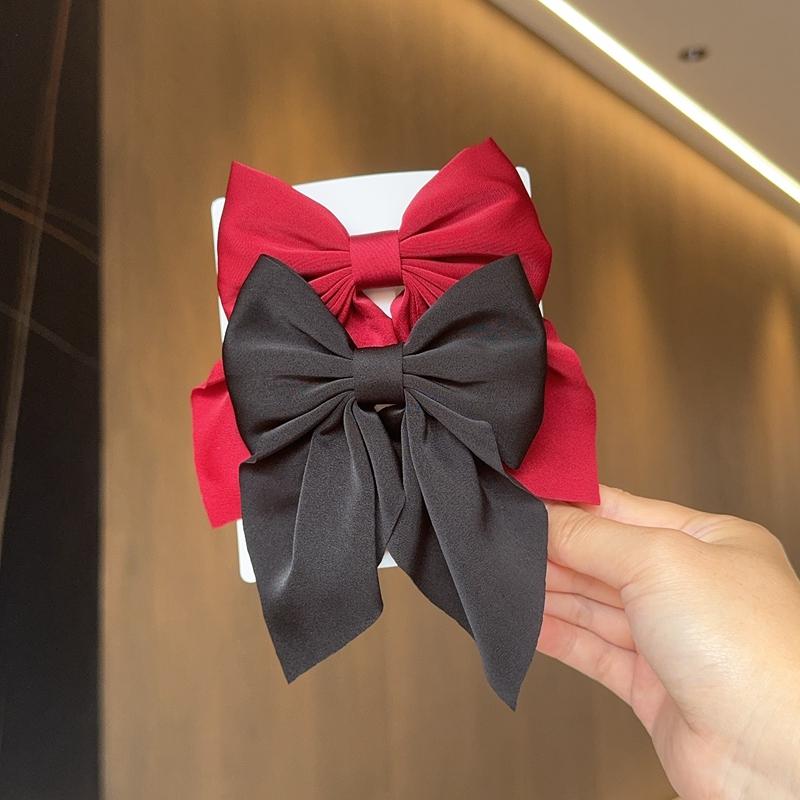 2PCS/Lot Solid Color Grosgrain Ribbon Hair Bows Boutique Hair Clip For Girls Hairgrips New Headwear Kids Hair Accessories Gift