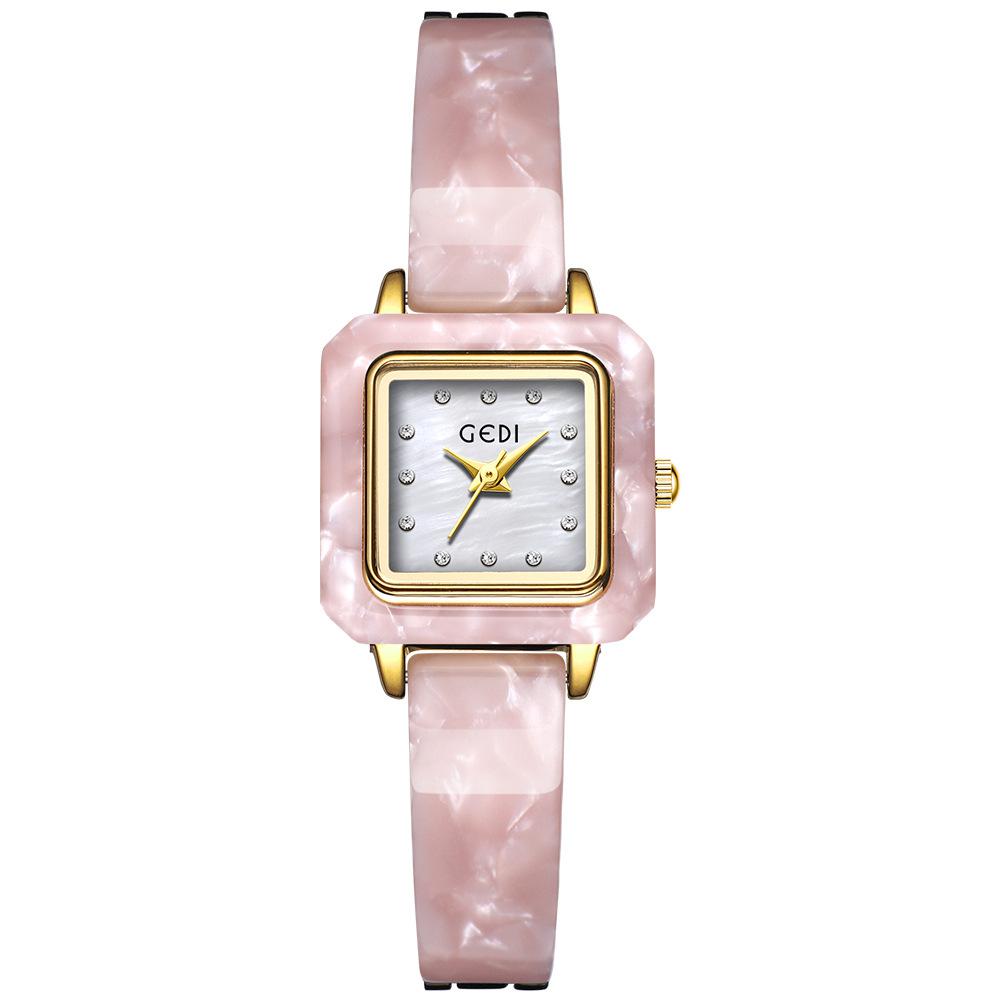 Fashion Gedi Top Brand Watches Woman Square Gold Watch Fashion Quartz Exquisite Niche Ladies Luxury High Quality Women Gifts