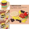Wooden Hamburger Shaped Brain Puzzle Toy For Kids Educational Logic Development And Early Learning