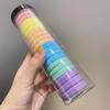 24 Non-Damaging Elastic Hair Ties in Sweet Candy Colors - High Ponytail Bands and Hair Accessories