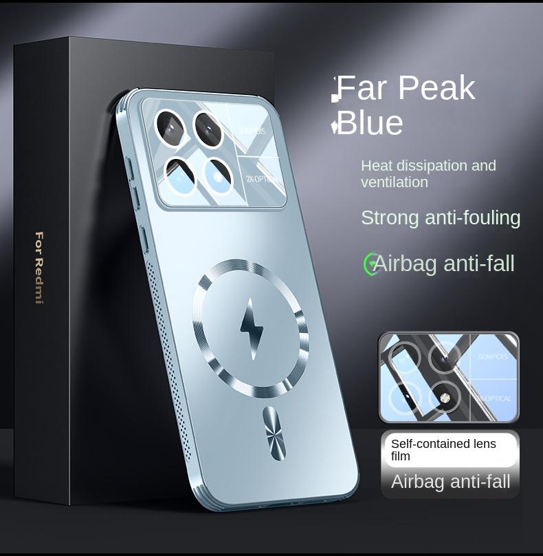 For Xiaomi POCO F6 Pro Case Hard Matte Magnetic wireless charging Lens Protective Back Cover Case For POCO F6Pro Phone Shell