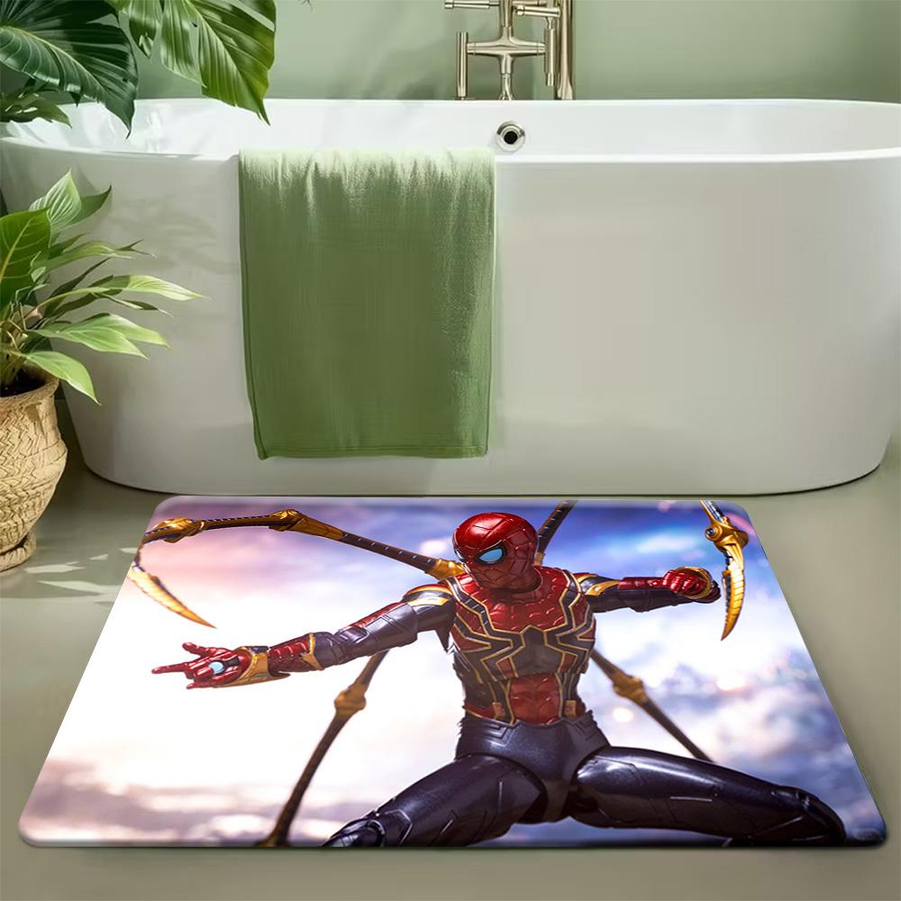

1pc MARVEL Deadpool Bath Mat & Rug Suitable for Bathroom, Non-Slip Large with Iconic Deadpool Poster, Machine Washable Flannel 40cm x 60cm