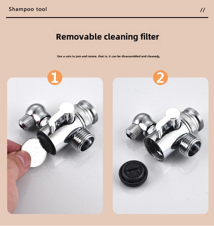 Chaochen Vielseitiges Kupferventilset: Universal-Waschbecken- und Duschshampoo-Set für Küche und Bad