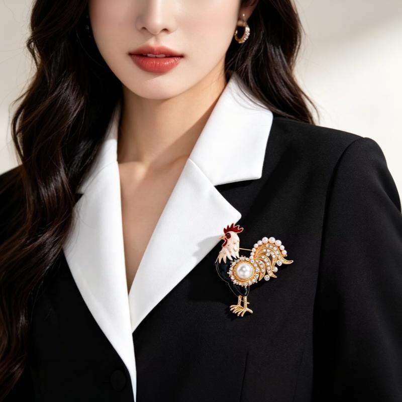 New Rooster Brooch, Personalized Unique Statement Brooch, Exquisite Fashionable Accessory For Men And Women, Stylish Gift