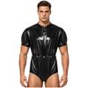 Men Waterproof Adaptive Bodysuit Short Sleeve Buttoned Waist Detachable Bottoms Diaper Cover Romper Special Need Clothing