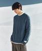 Seteo Big Cable Fisherman Pullover Knit Blue