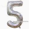 40-inch Aluminum Foil Laser Number Balloons for Birthday and Wedding Decorations