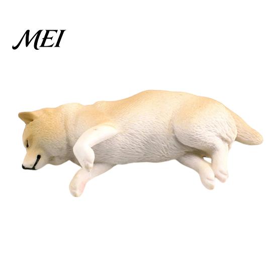 Decorative Dog Statue Simulated Sleeping Model, Realistic Lying French Bulldog Figurine, Mini Handcrafted Figurine PVC Animal Educational Toy