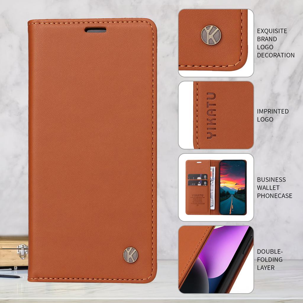 For Oppo A5 4G (Global) /5G (Global)/A5 4G/5G/A3 Pro (Global) 5G Phone Cases YIKATU Magnetic Closure PU Leather Mobile Cover
