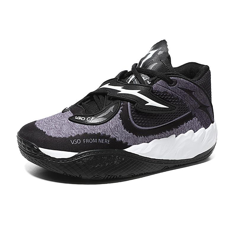 752 Unisex Basketball Shoes: Mid-Top Velcro Mesh for Spring, Autumn, Winter - Colorful Training Sneakers.