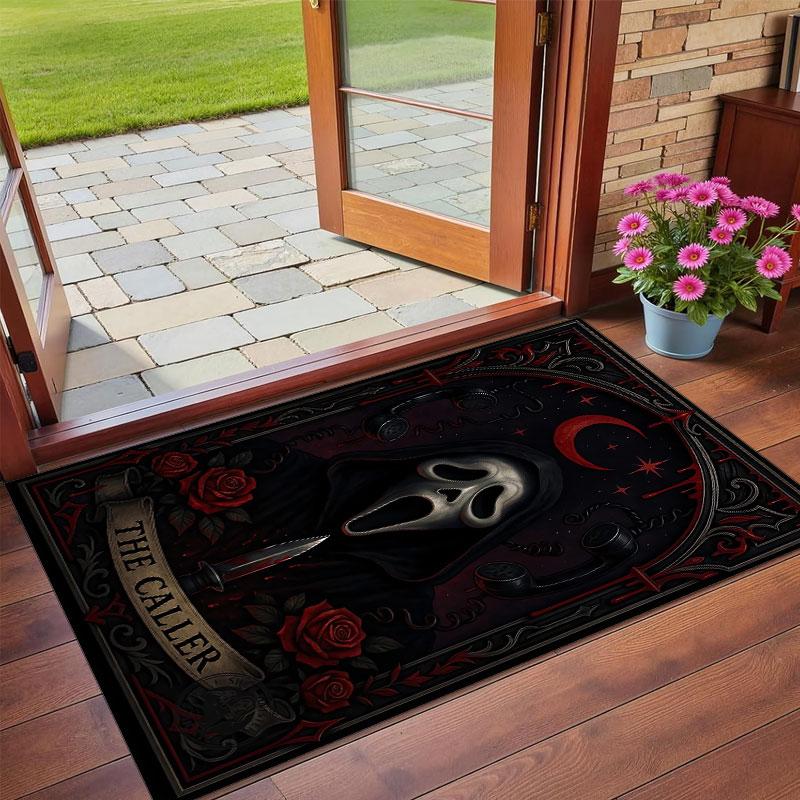 Crystal Velvet Rug Soft Non Slip Indoor Floor Mat Home DecorScream Ghostface
