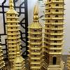 Brass 13-Level Wenchang Tower Ornament: Chinese Copper Tower Gift for Home, Colleagues, and Kids