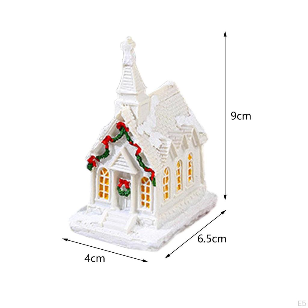 Christmas Glowing House Ornaments Holiday Decoration for Window Sill