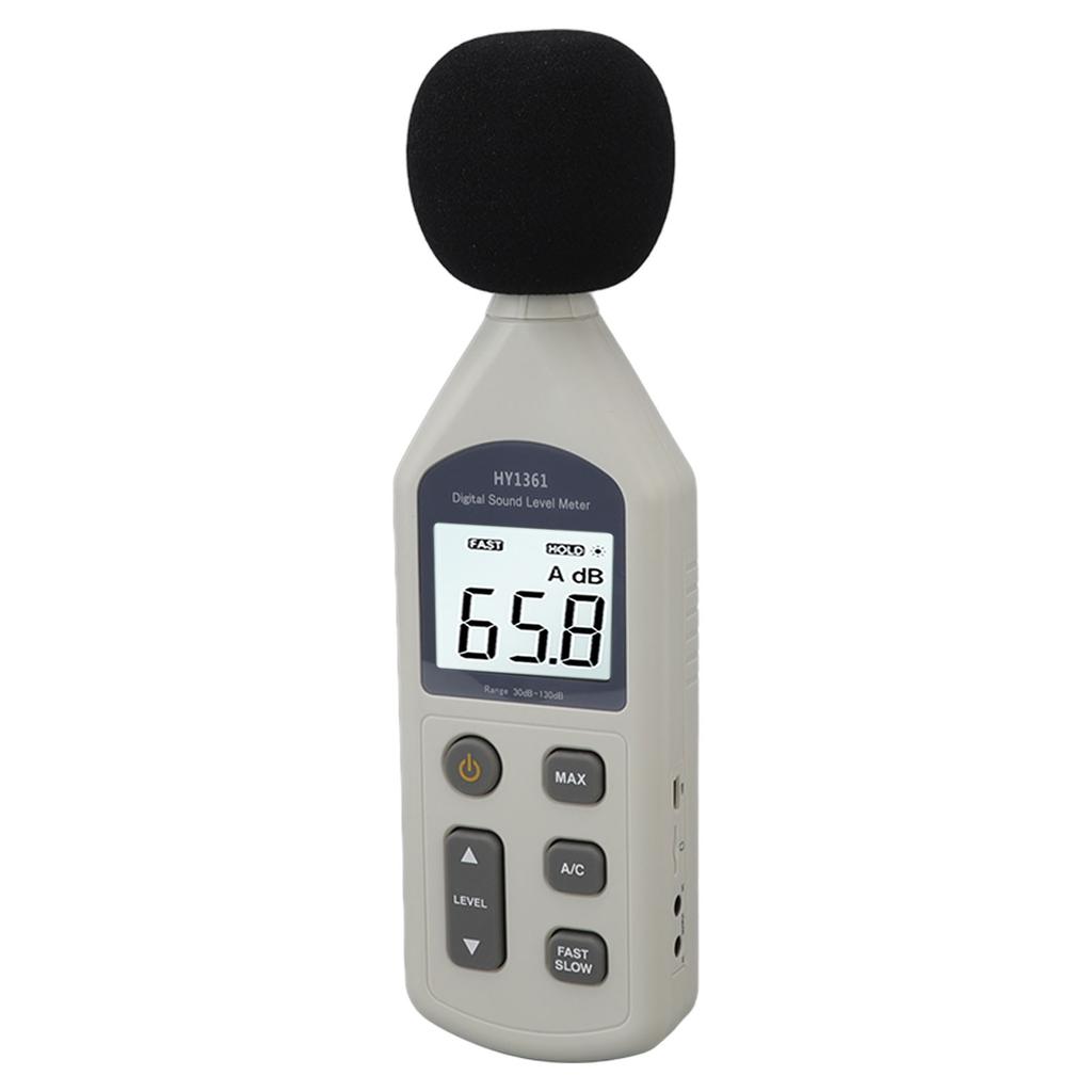 Decibel Meter High Accuracy LCD Screen 30 to 130dBA 5V USB Noise Detector with Backlight for