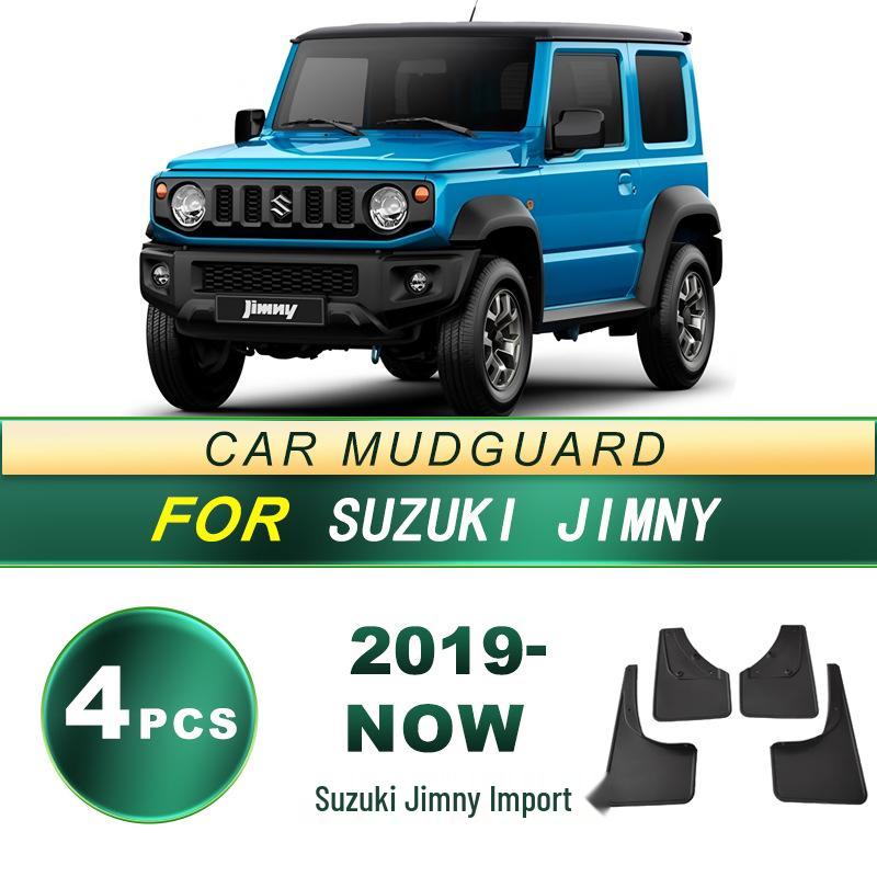 Suzuki Jimny 19-NOW Model Soft Rubber Mud Flaps Full Set (4 pcs) Suzuki Jimny Imported (Black)