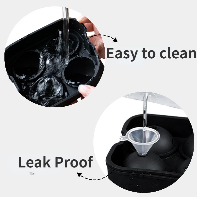 Ice Cube Trays Rose Ice Maker 3D Ice Ball Mold Halloween Skull Chocolate DIY Tool Diamond Silicone Moulds With Funnel