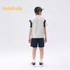 Balabala Boys' Summer College Style Short Sleeve Two-Piece Set