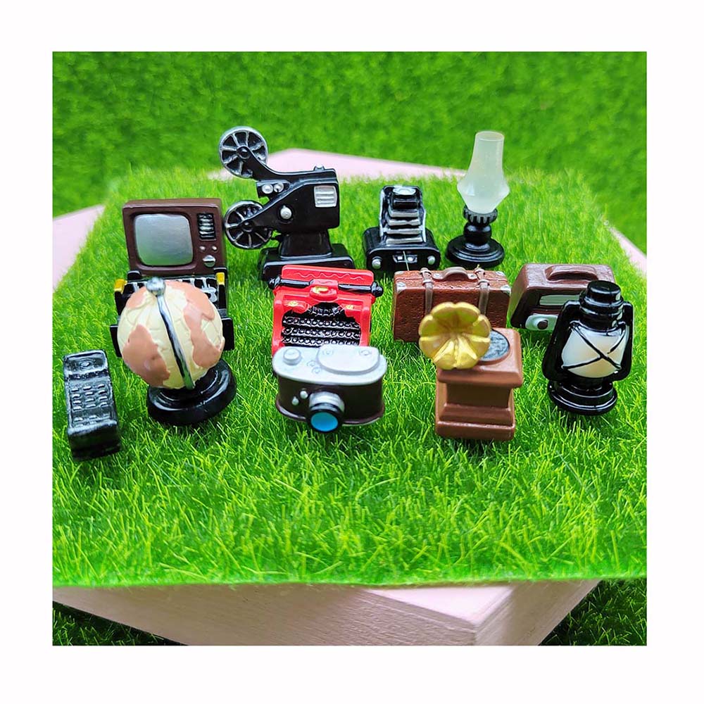 New Creative Miniature Resin Dollhouse Home Appliances Cute Cameras Telephone Photo Props Figurines Doll House Play Toys