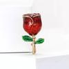 Fashion Enamel Rose Brooches for Women Unisex Pearl Plant Pins Event Party Luxury Gifts Backpack Decoration Clothes Accessories