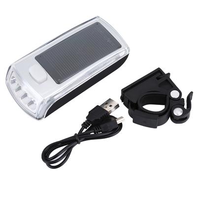 Solar Power USB Wasserdichte LED Sicherheitslicht Nacht Reiten Fahrrad Lenker Flash