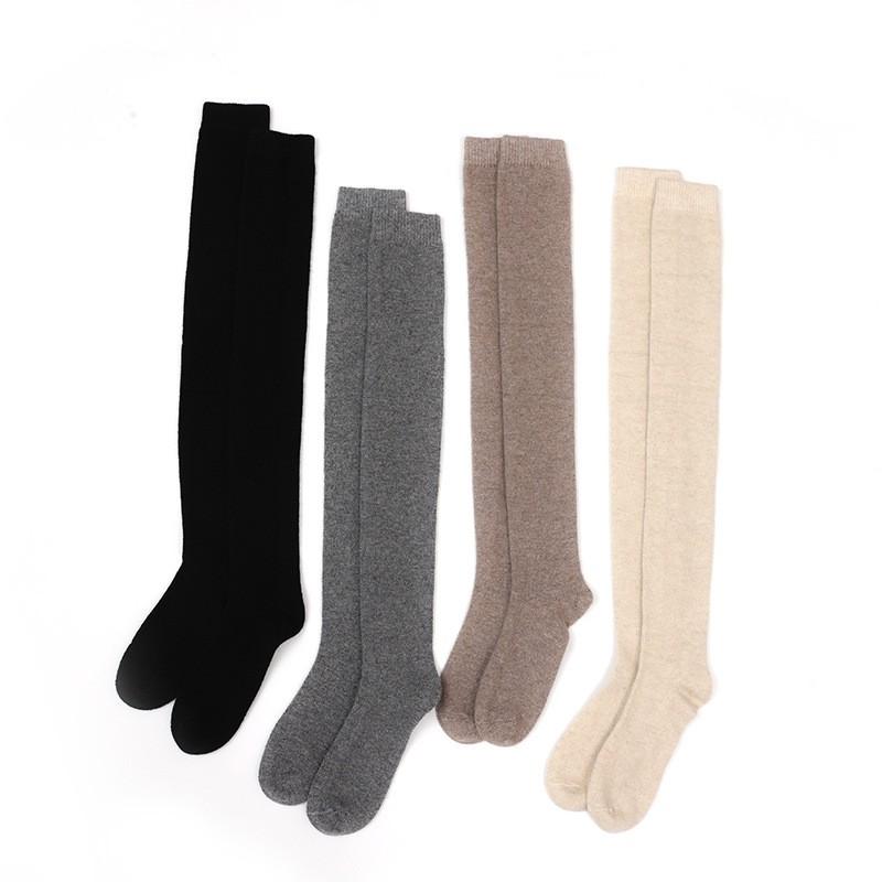 Womens Cashmere Over Knee Socks 2026 Fall Winter Slim Warm Casual