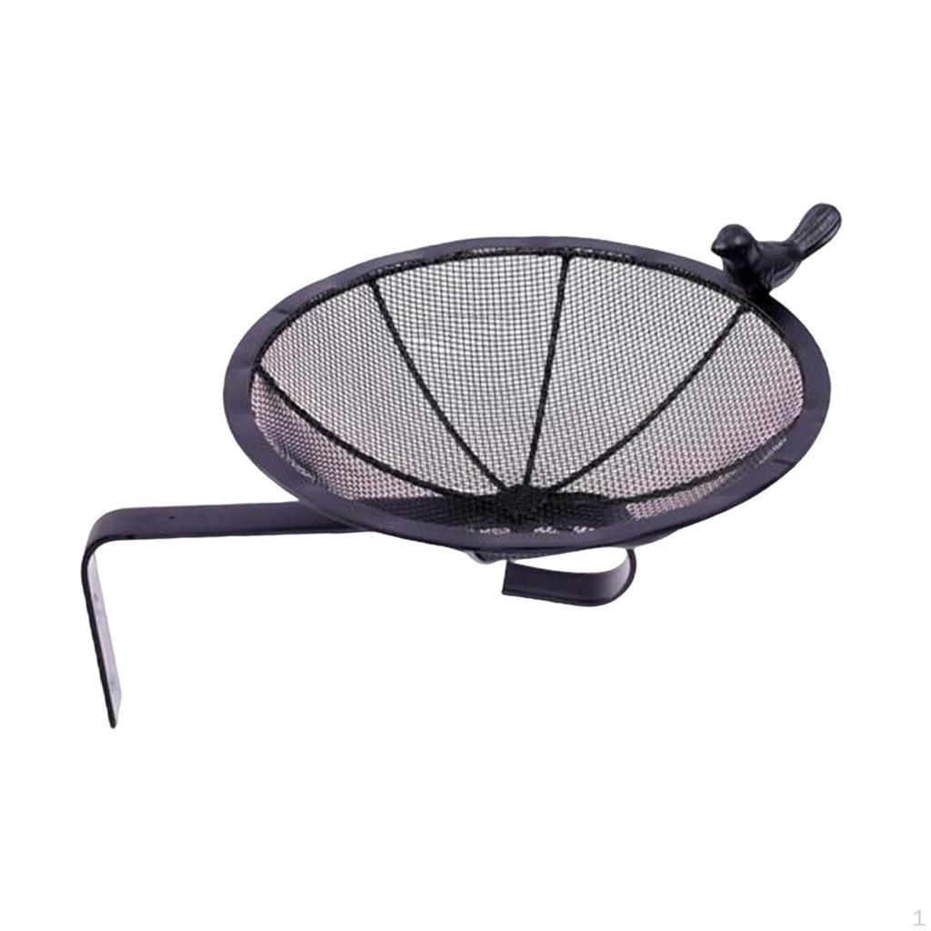 Wall Mounted Bird Feeder Feeding Dish Patio Yard Tree Outside Iron Heavy Duty Doves Owls