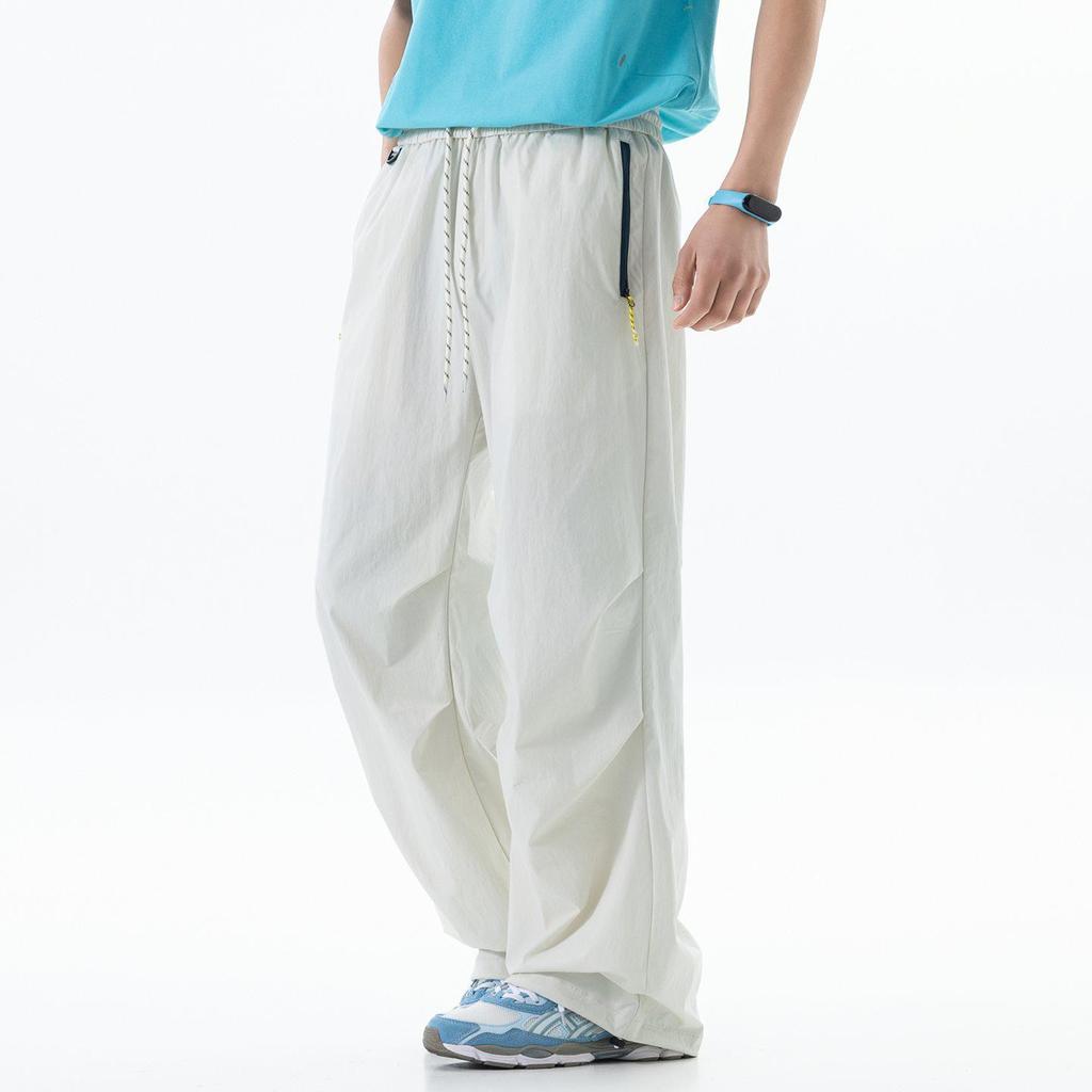Men's Ice Silk Workwear: Lightweight, Breathable, Quick-Dry Sports Pants in American Style