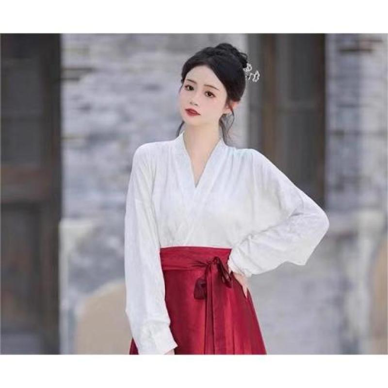 Chinese Ming Dynasty Style Hanfu Daily horse-face  Skirt Hanfu Suit
