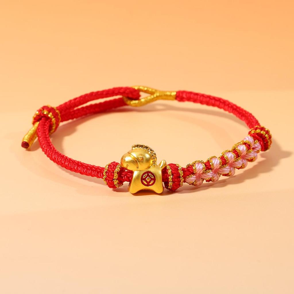 Year of the Horse Zodiac Bracelet - Red String Handmade Couples Charm for Men and Women, New Year Gift Jewelry