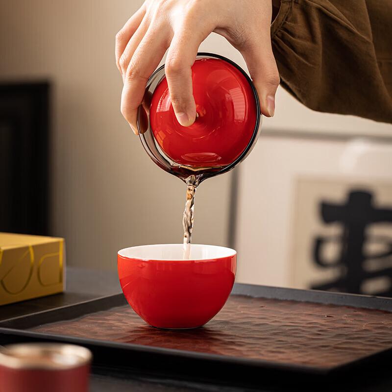 Peaceful Prosperity Chinese Porcelain Tea Gift Set