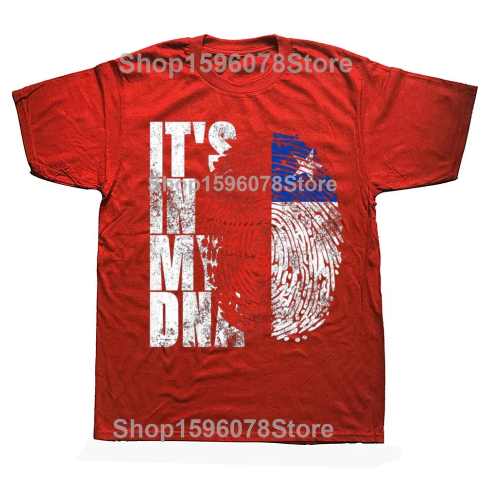 Funny Vintage It's In My DNA Chilean Cool Chile Flag T-shirt Men Women Hip Hop Oversized T Shirt 100% Cotton Comfort T-shirts