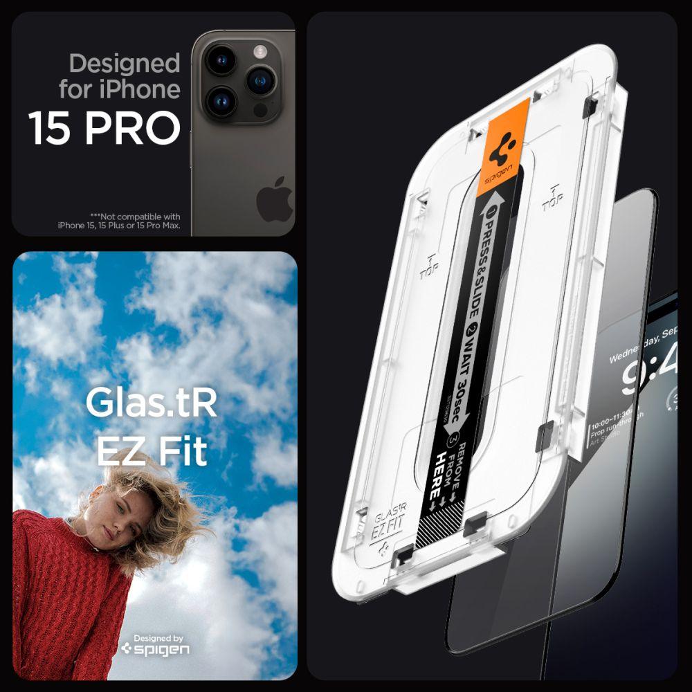 Szkło Hartowane Spigen Glas.tr Ez Fit Fc 2-Pack Iphone 15 Pro Black