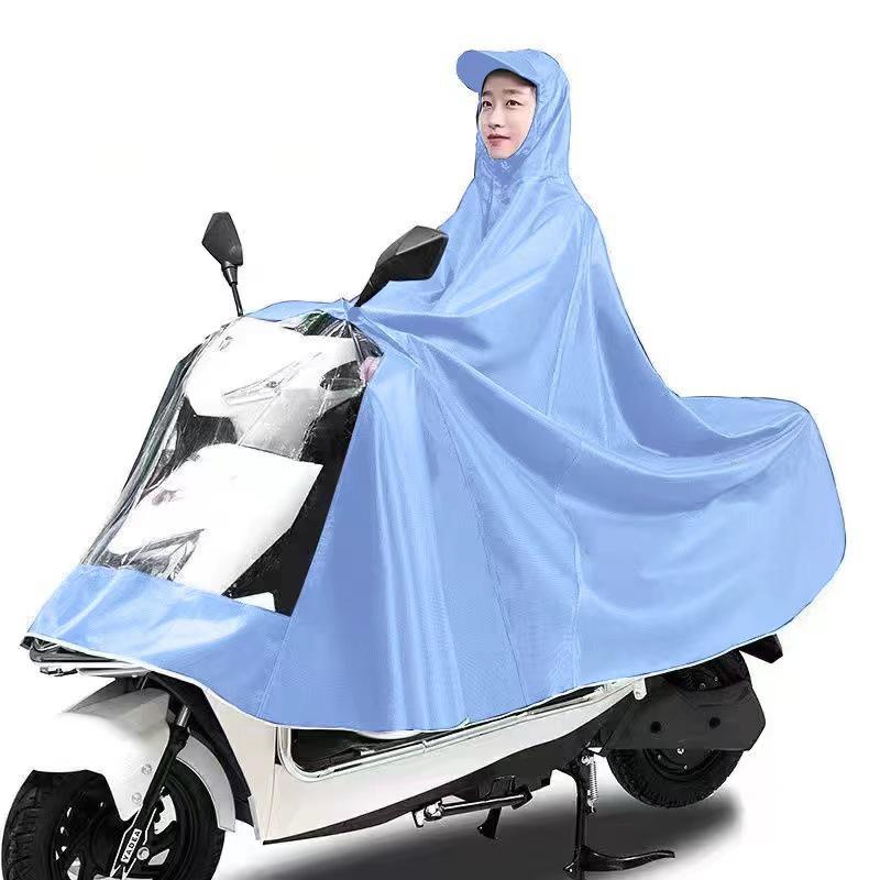 Extra Thick XL Stormproof Rain Poncho for Electric Vehicles - Unisex Full Body Motorcycle Cover with Foot Protection