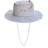LOVE chain straw hat high-end men and women summer outdoor vacation beach sun hat Panama straw hat