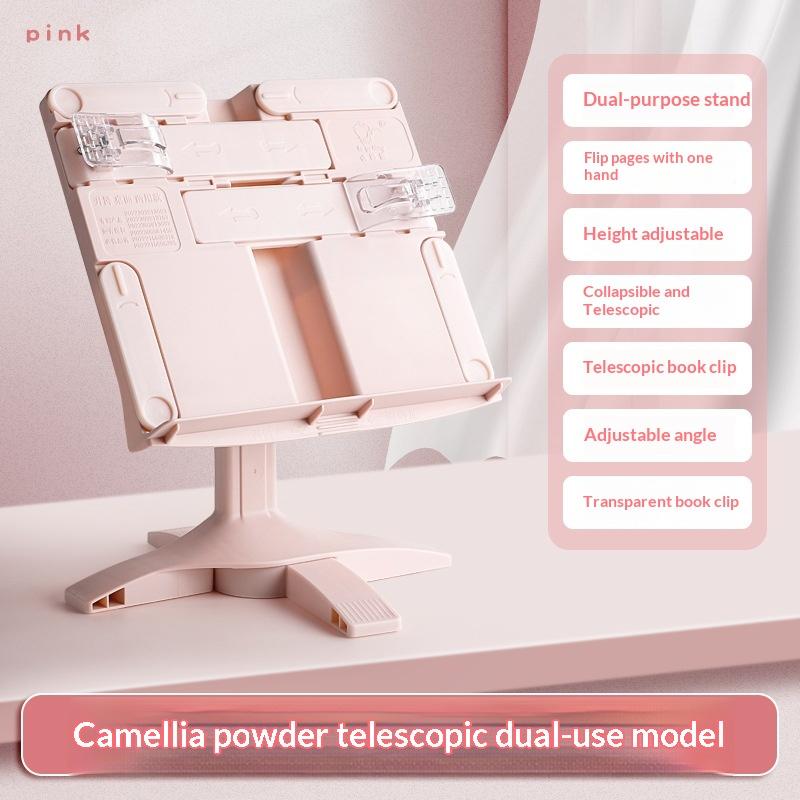 Adjustable Book Stand For Reading Multifunctional Lifting Landing Reading Bookshelf Stand Foldable Desktop Books Holder