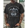 Men's Cotton T-Shirt - Gulf of Mexico Vintage Printed Street Style Short Sleeve T-Shirt, Black and Blue Classic Design, Machine Washable Regular Ideal